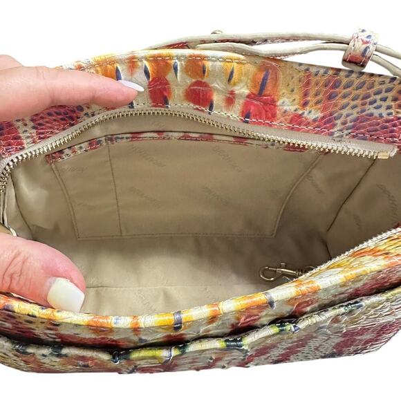 BRAHMIN Melbourne Leather  Hillary Crossbody In Celebrate - Picture 14 of 16